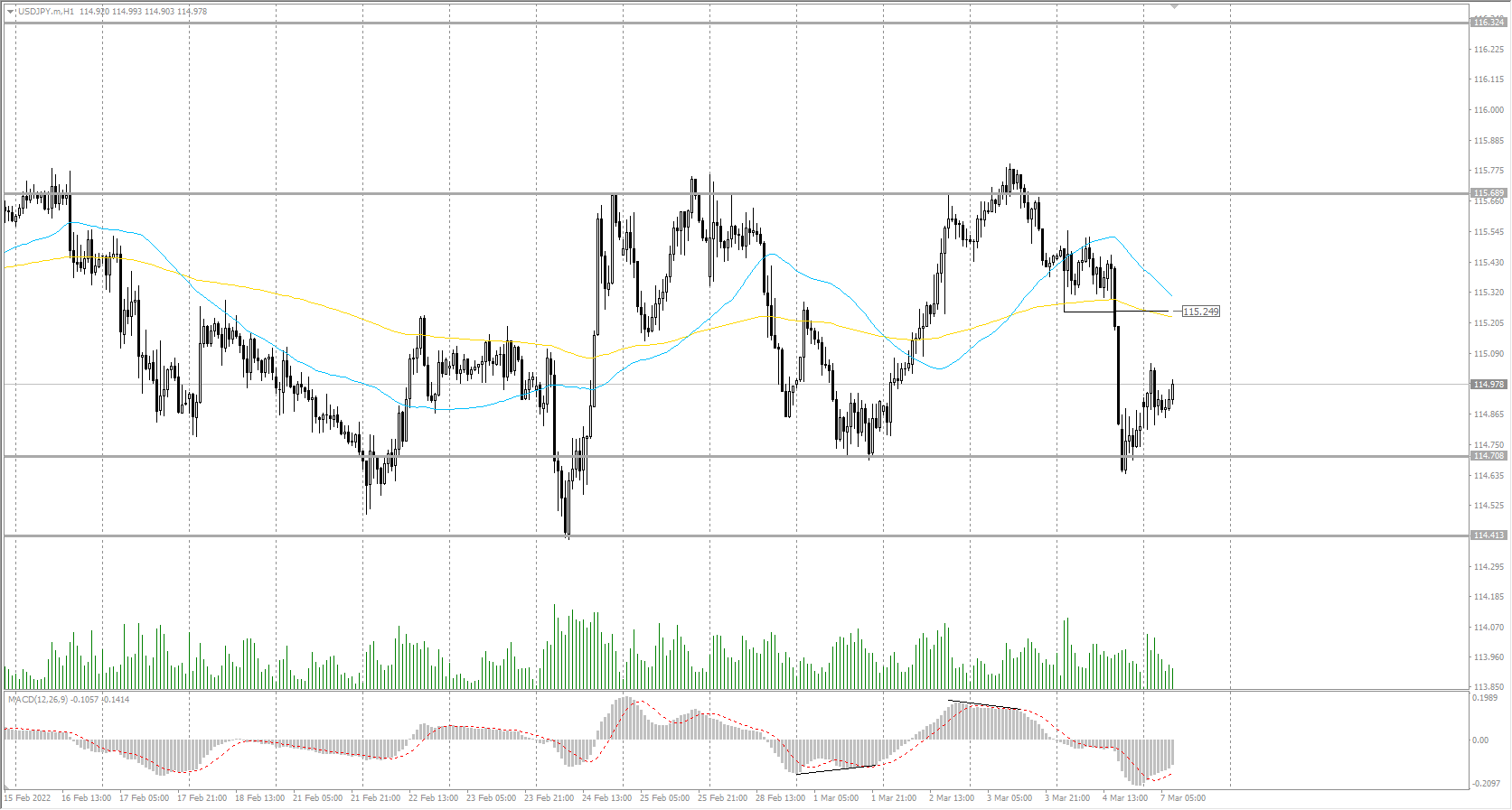  The USD/JPY currency pair 