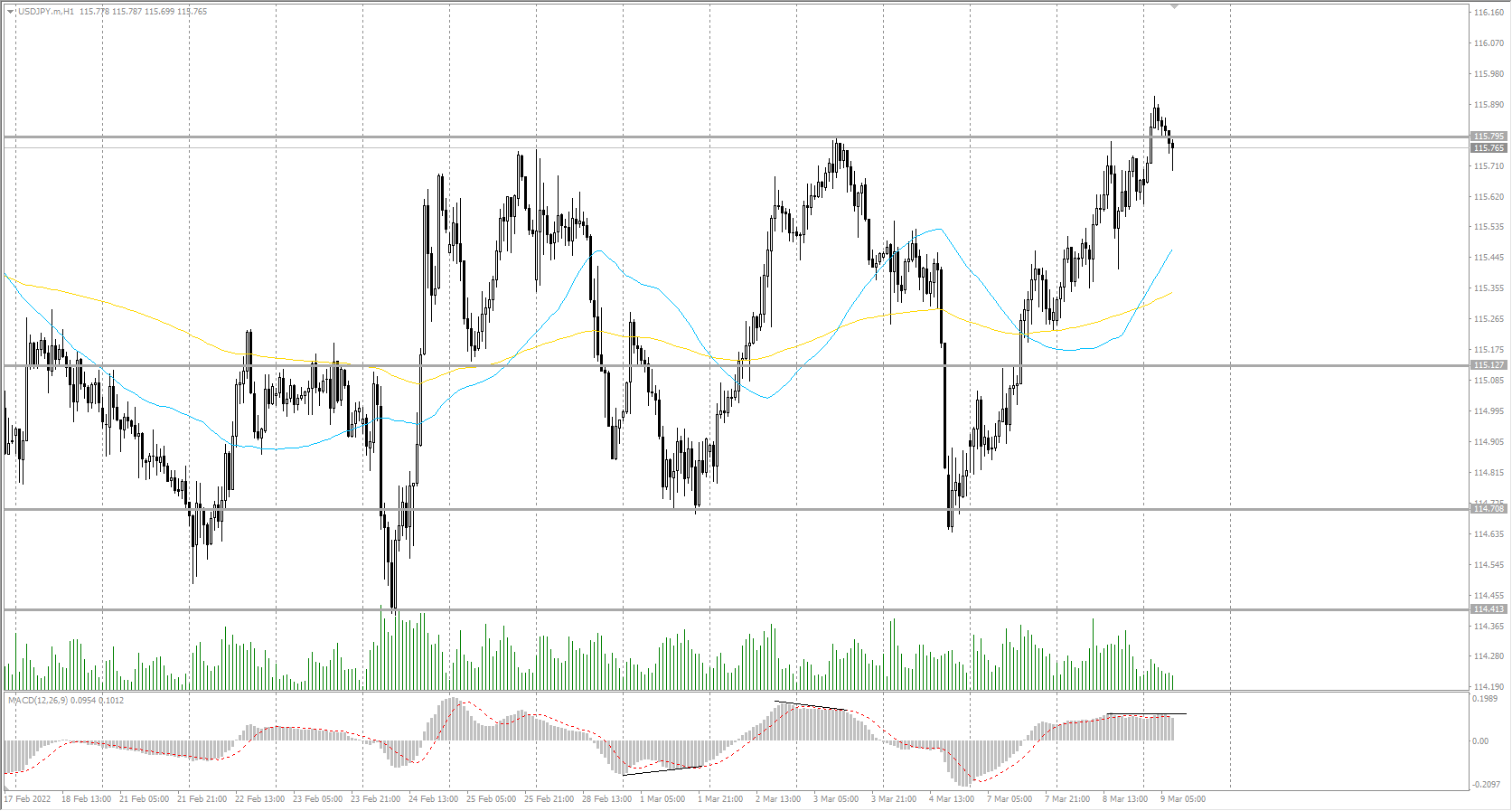  The USD/JPY currency pair 