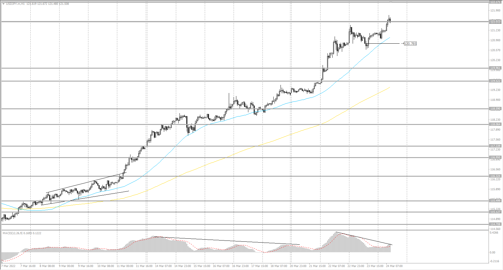  The USD/JPY currency pair 