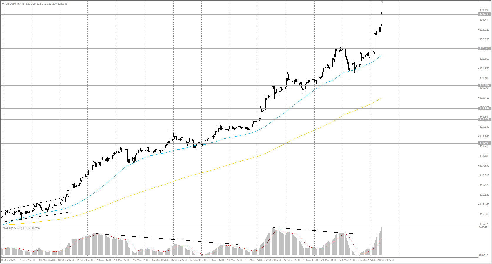 The USD/JPY currency pair