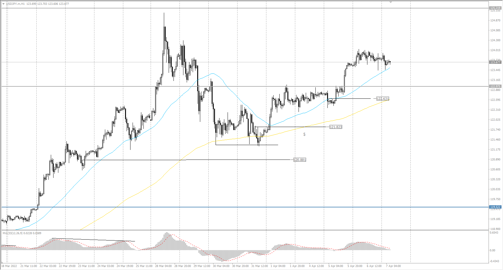  The USD/JPY currency pair 