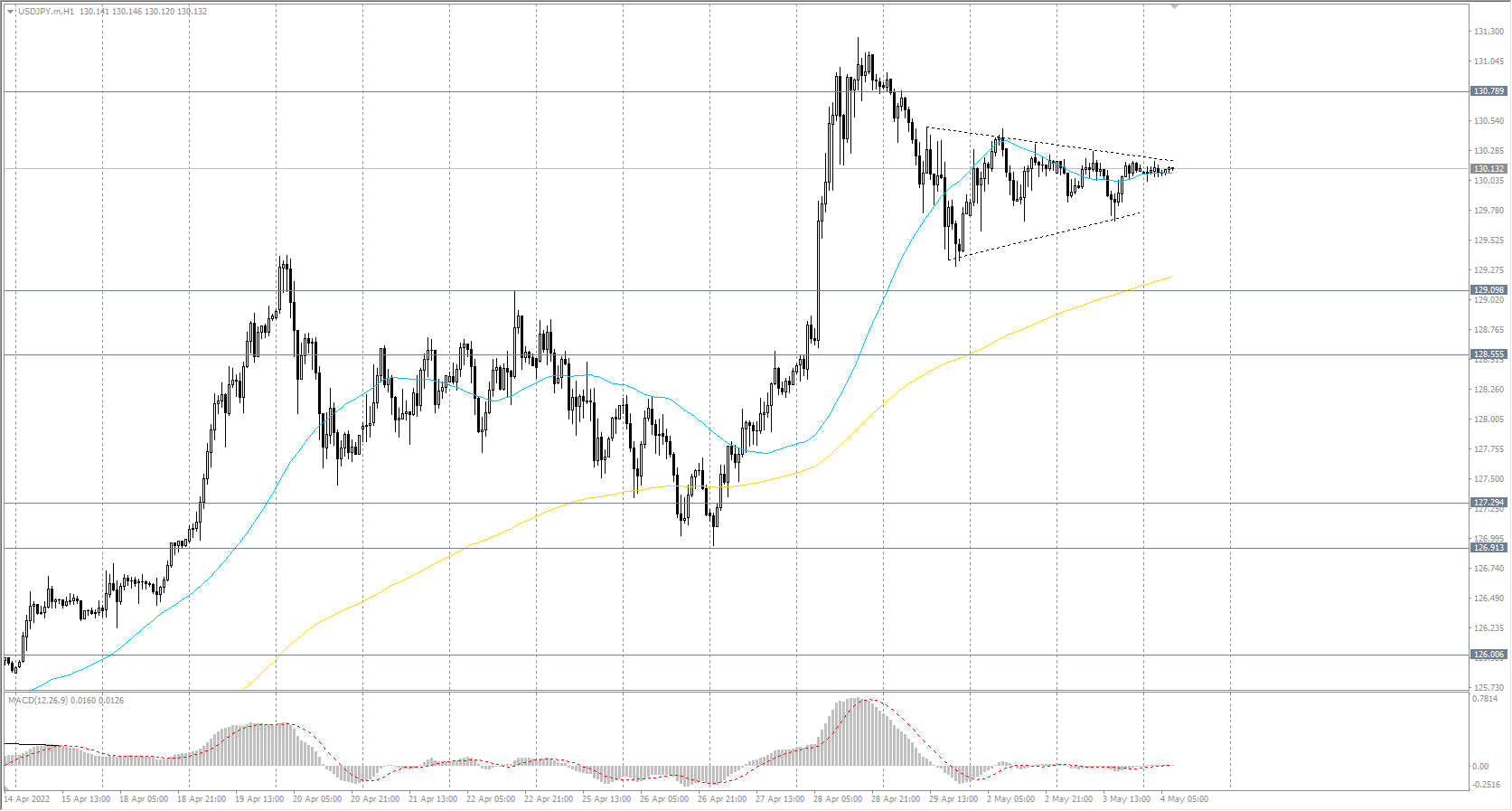  The USD/JPY currency pair 