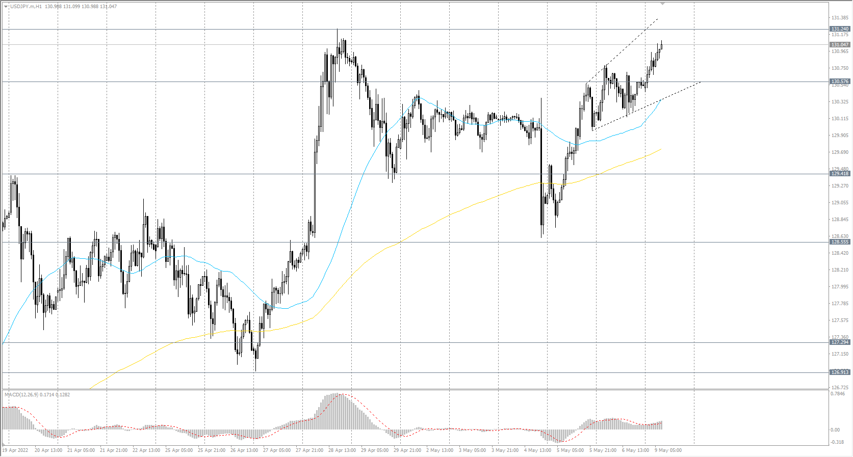  The USD/JPY currency pair 