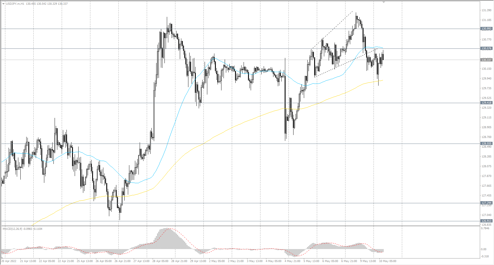  The USD/JPY currency pair 