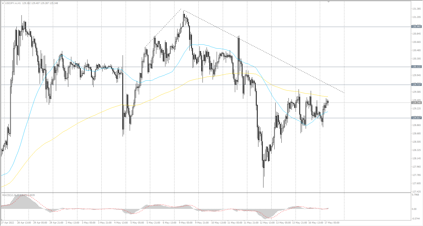  The USD/JPY currency pair 
