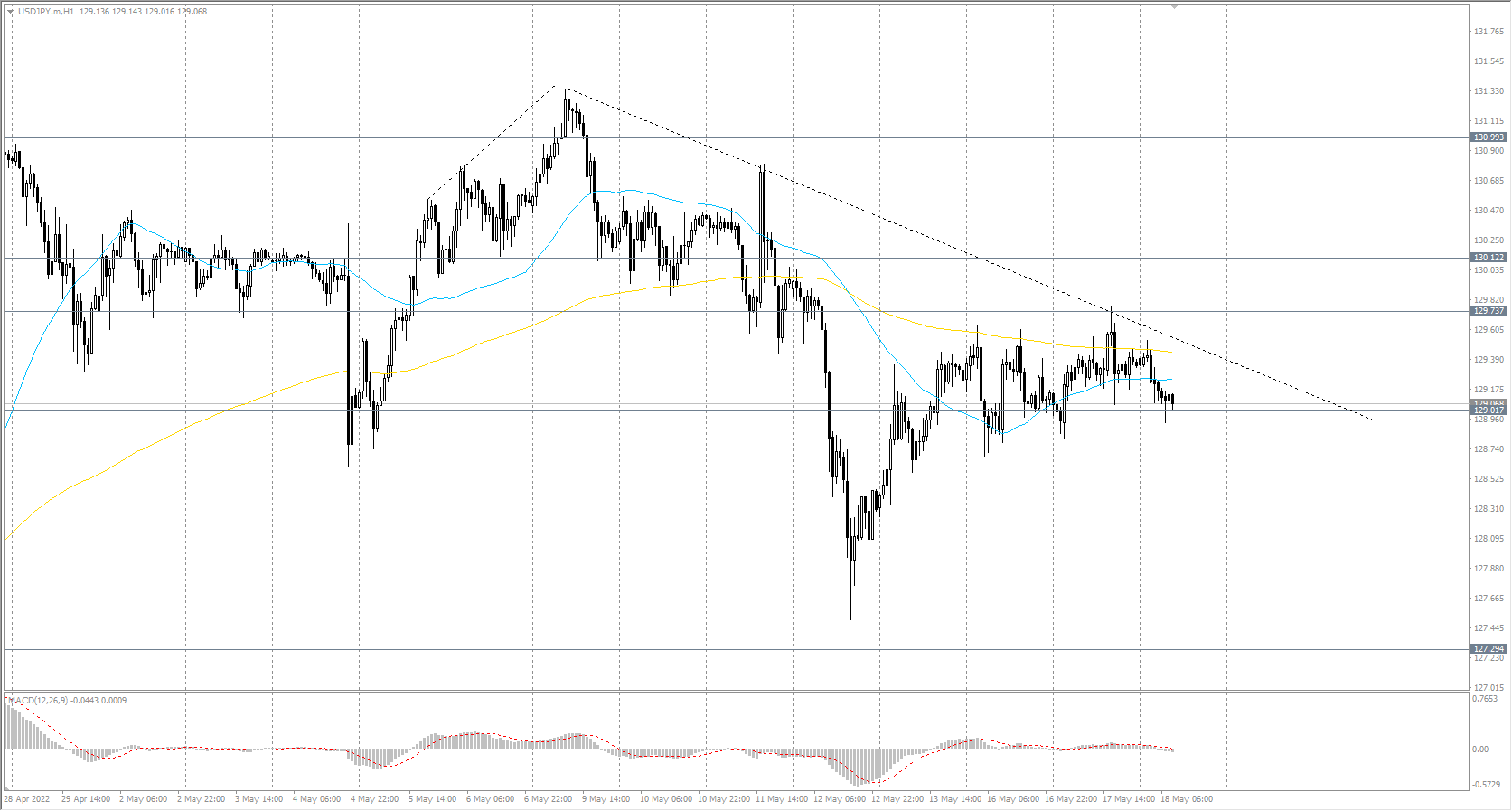  The USD/JPY currency pair 