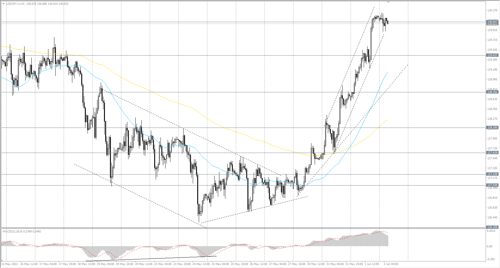  The USD/JPY currency pair 