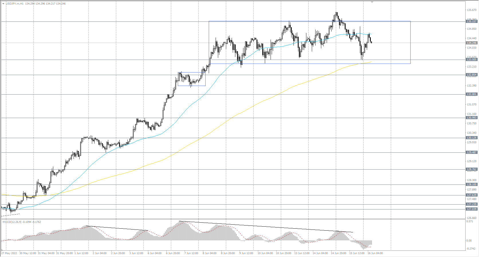  The USD/JPY currency pair 