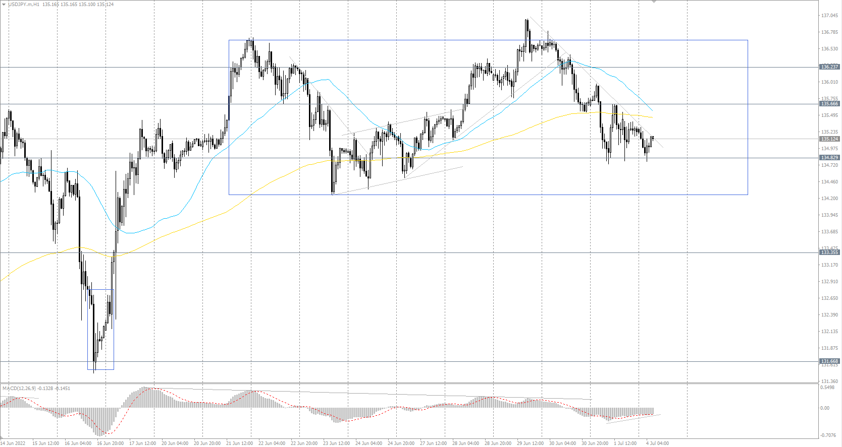  The USD/JPY currency pair 