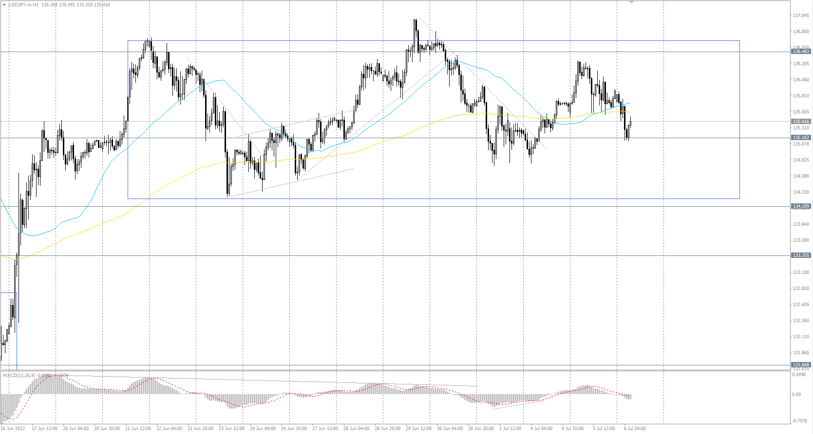  The USD/JPY currency pair 