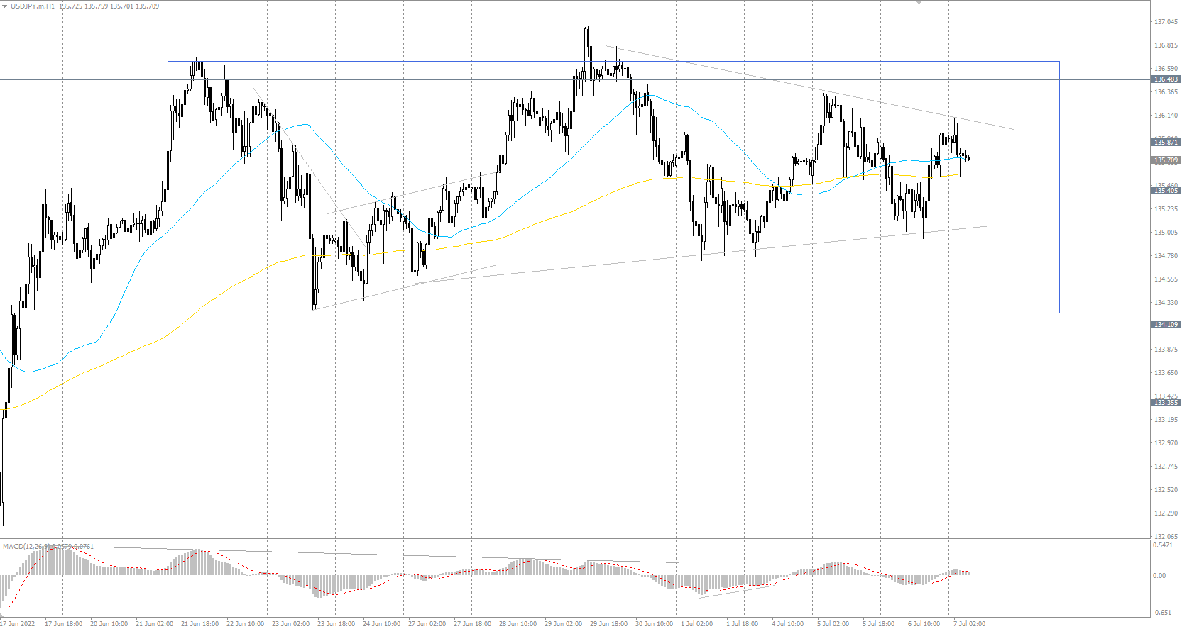  The USD/JPY currency pair 