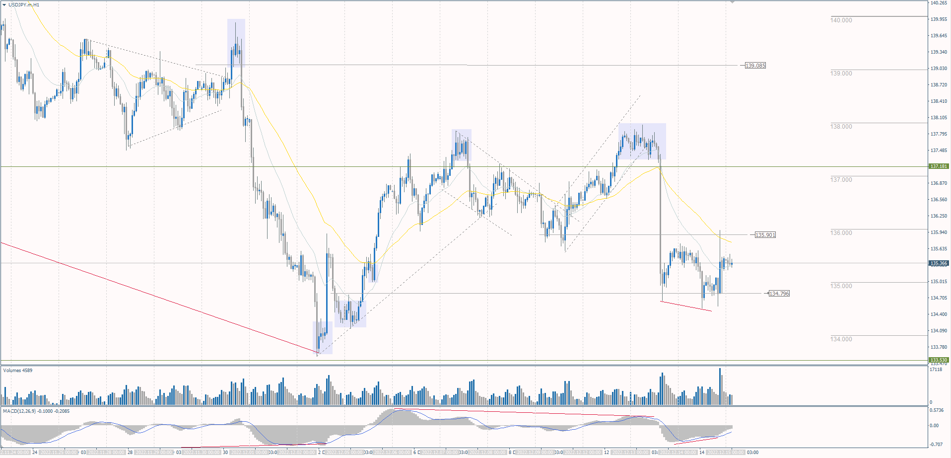  The USD/JPY currency pair 