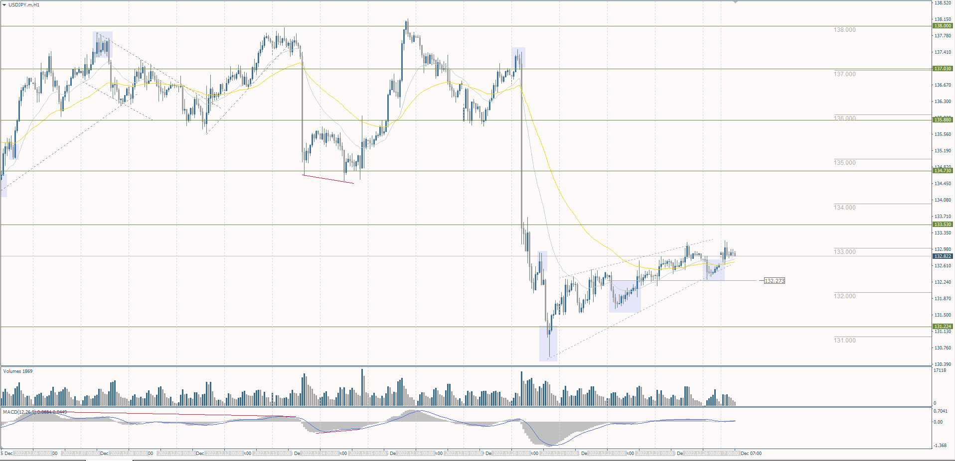  The USD/JPY currency pair 