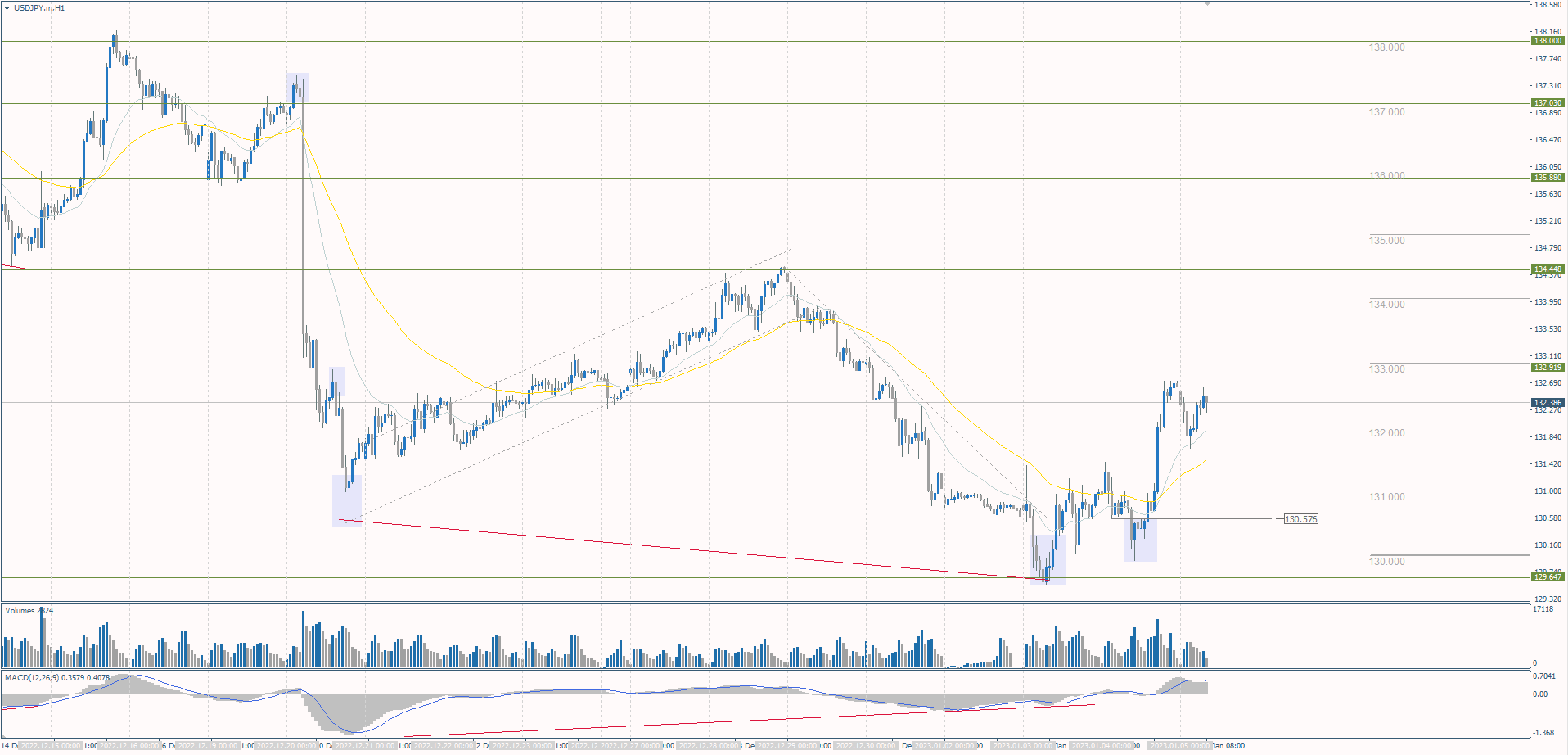  The USD/JPY currency pair 