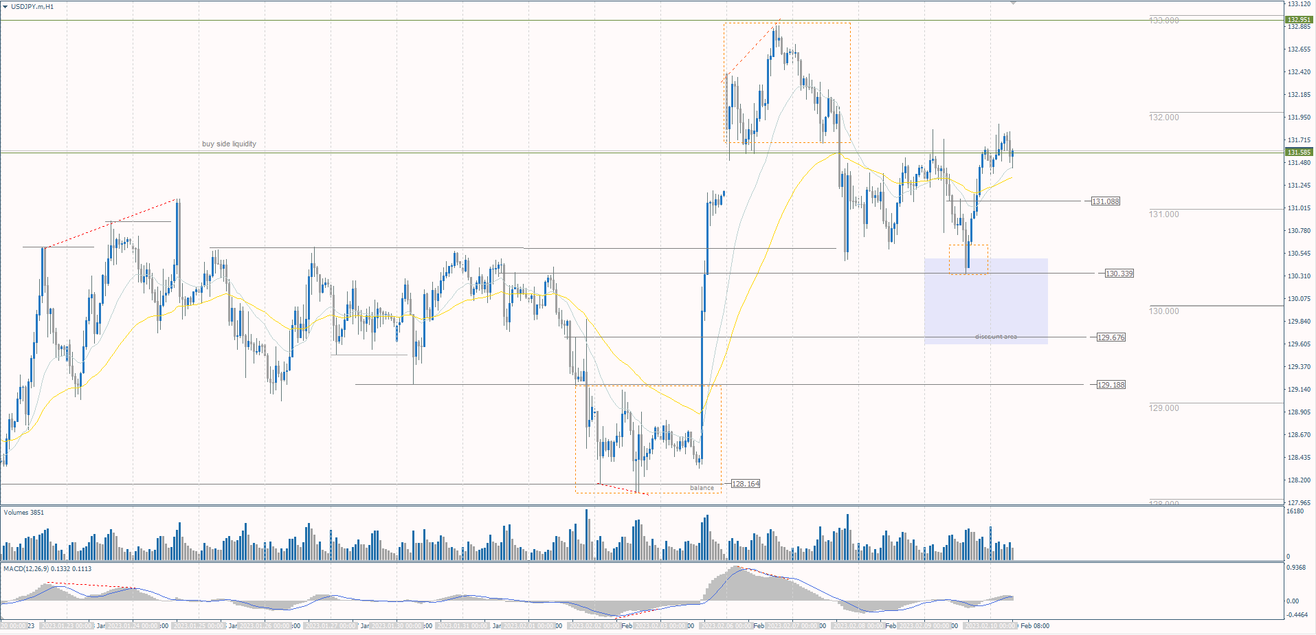  The USD/JPY currency pair 