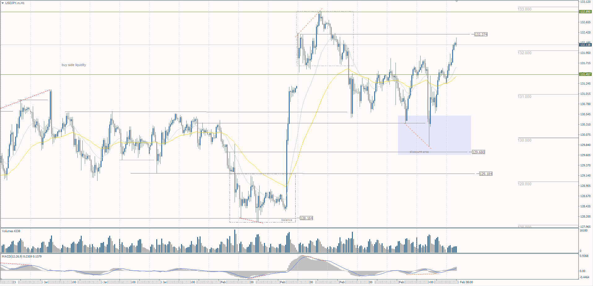  The USD/JPY currency pair 