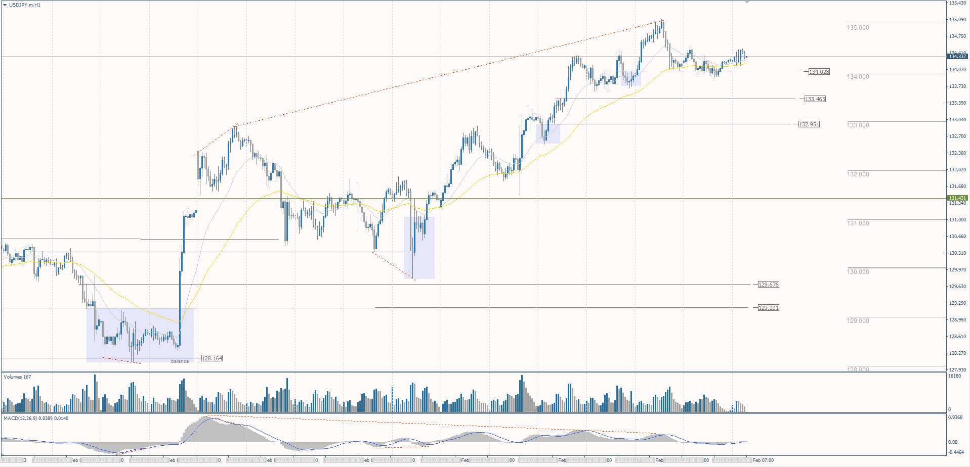 The USD/JPY currency pair 