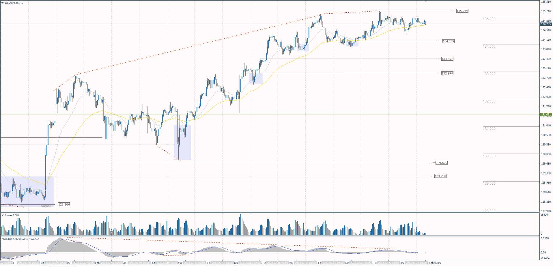  The USD/JPY currency pair 
