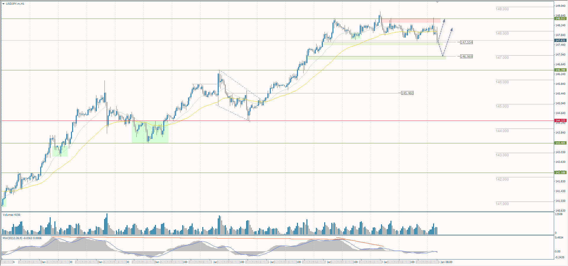 The USD/JPY currency pair
