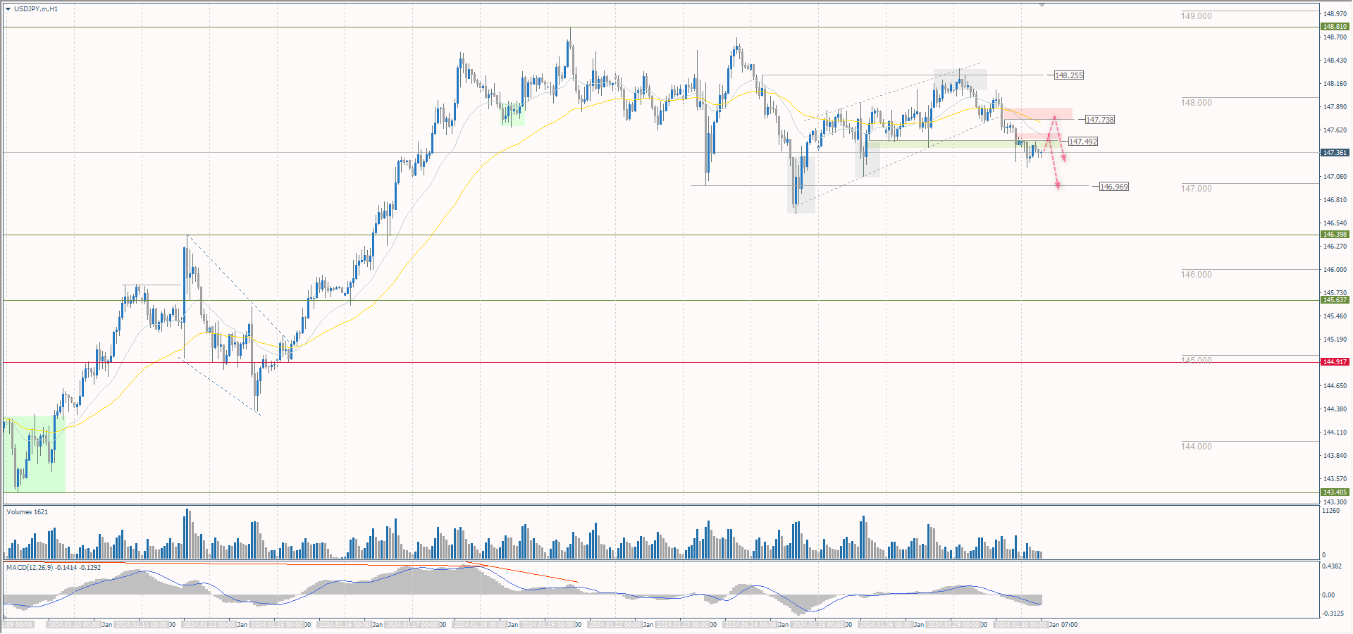 The USD/JPY currency pair
