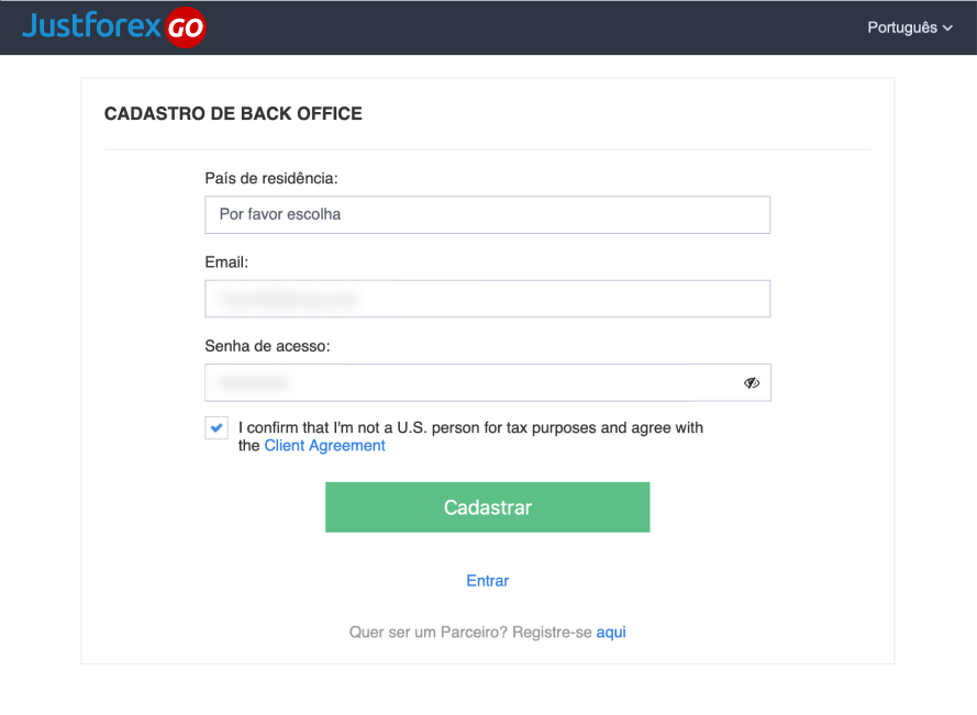 Trader Registration