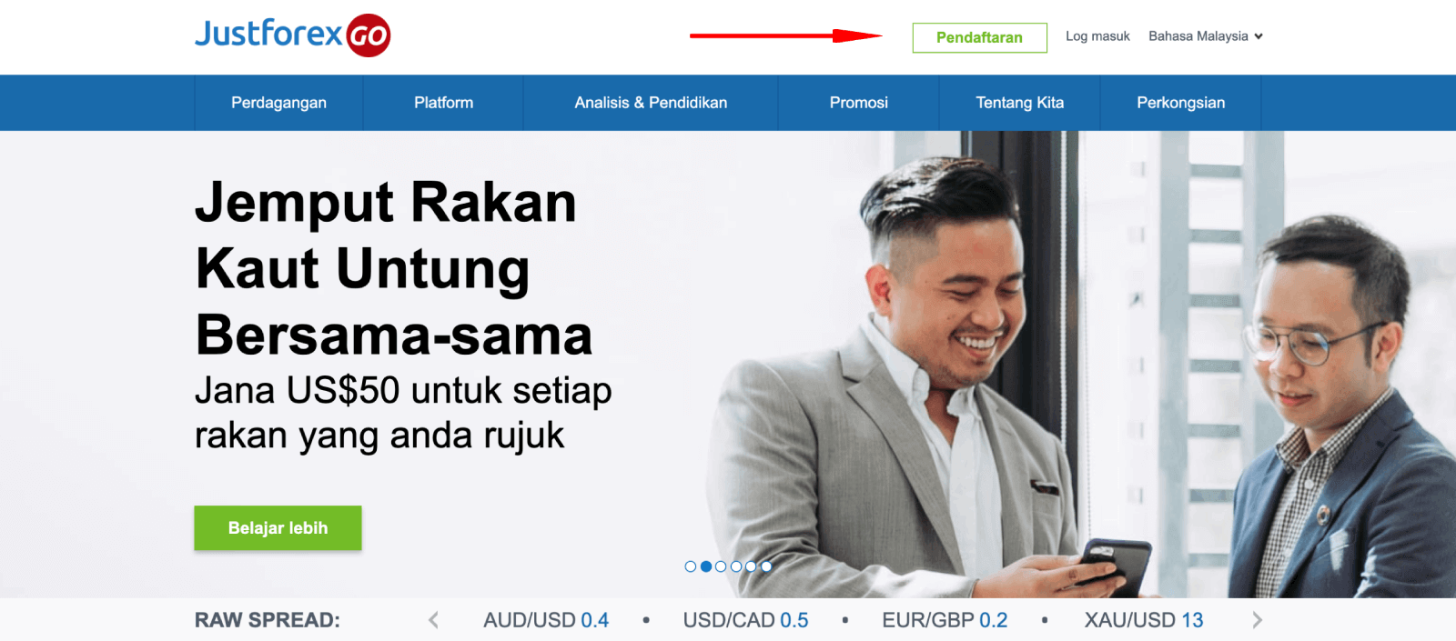 Open Ruang Peribadi Step 1