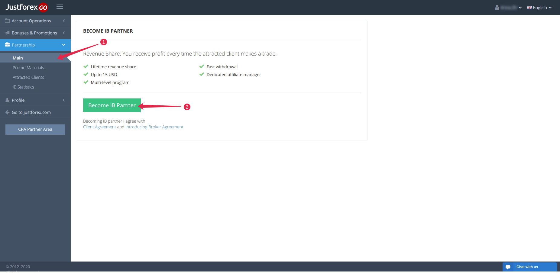 Open Partner Account