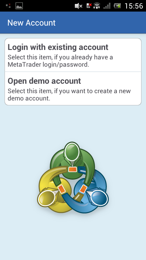 mt4 android – new account